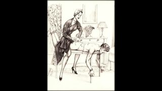 Spanking art Vintage