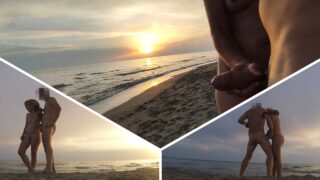 Dick flash – A girl caught me jerking off in public beach and help me cum 2 – MissCreamy